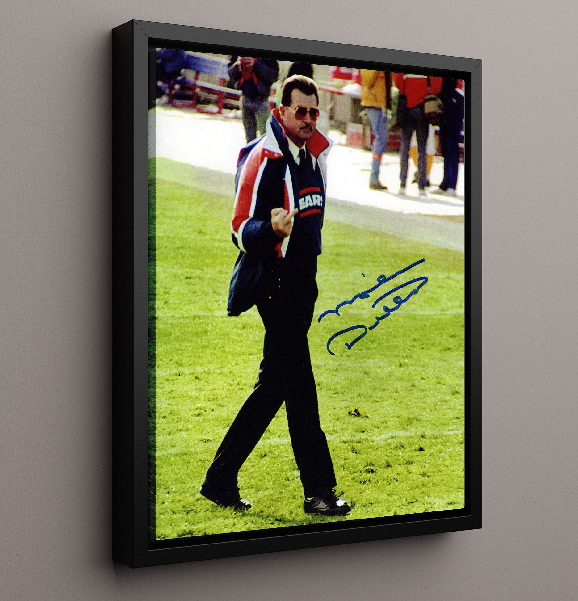 Mike Ditka - Chicago Football Sideline Gesture Bears Jacket Football Wall Art - football wall art print