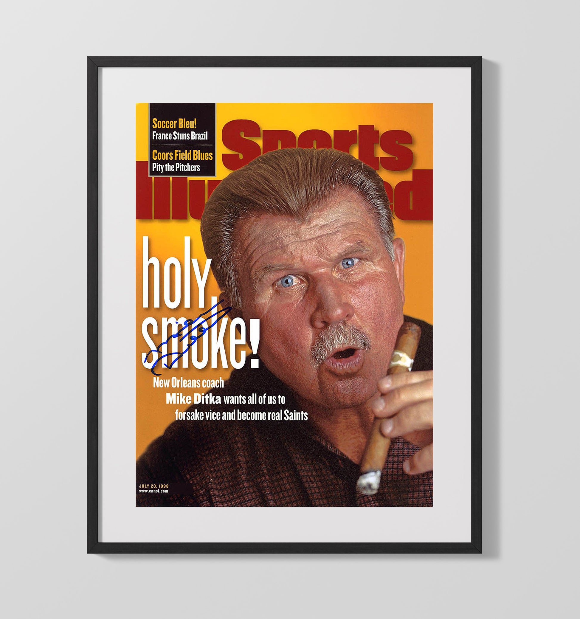 Mike Ditka - Holy Smoke Football Wall Art - football wall art print