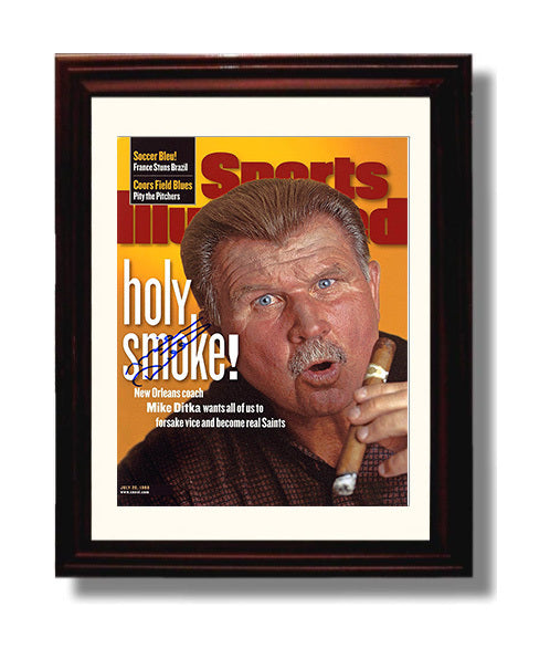 Mike Ditka - Holy Smoke 8x10 Canvas vintage football wall art