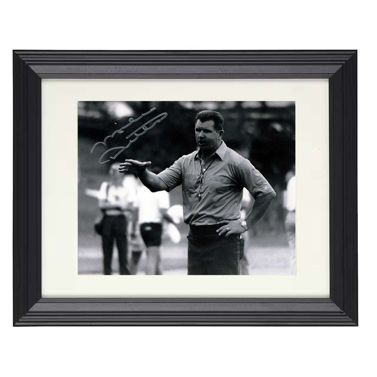 Mike Ditka – Iron Mike Command – 8x10 black beveled framed football wall art