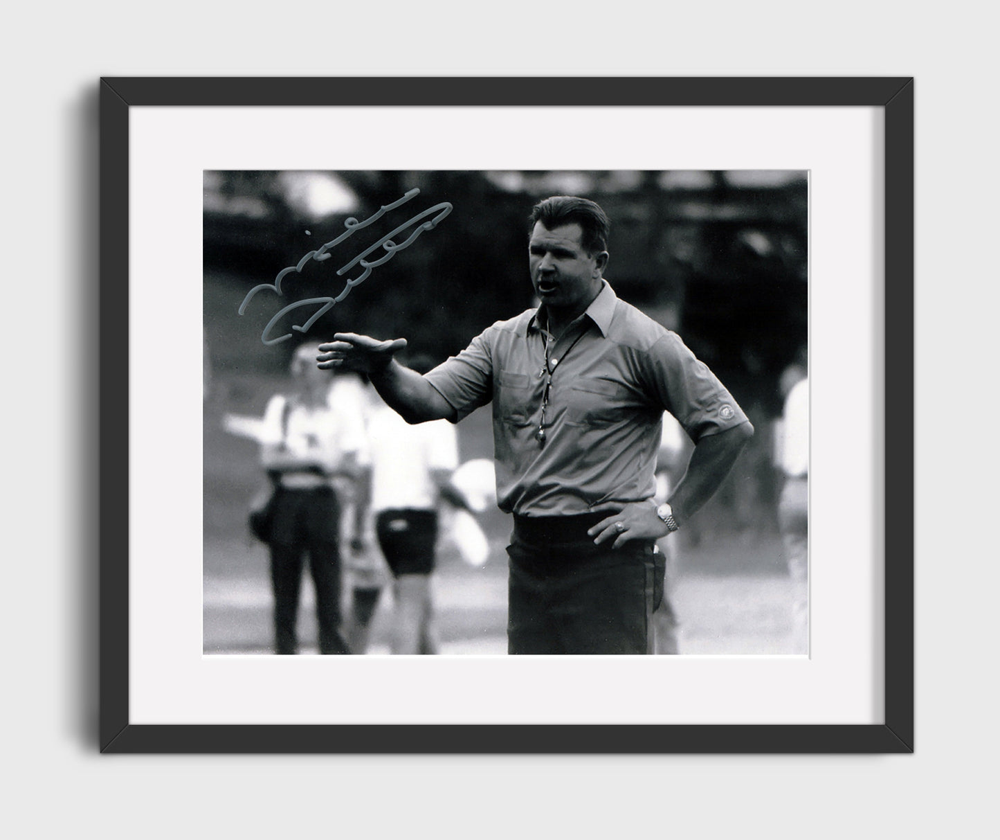 Mike Ditka - Iron Mike Command Vintage Football Wall Art - 16x20 Gallery Frame football decor