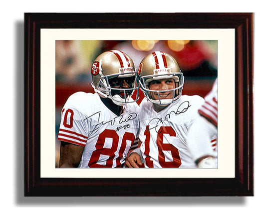 Montana and Rice 49ers - Dynamic Duo 8x10 Canvas vintage football wall art