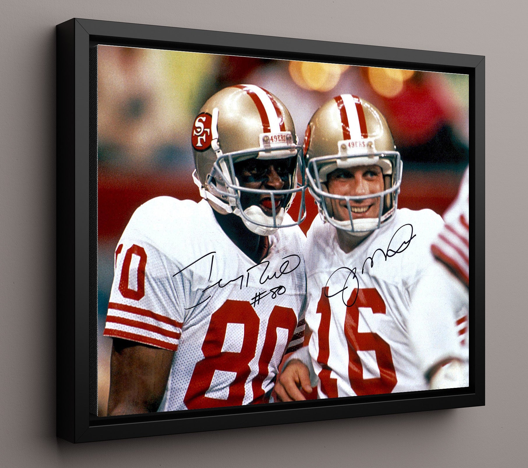 Montana and Rice 49ers - Dynamic Duo Football Wall Art - football wall art print