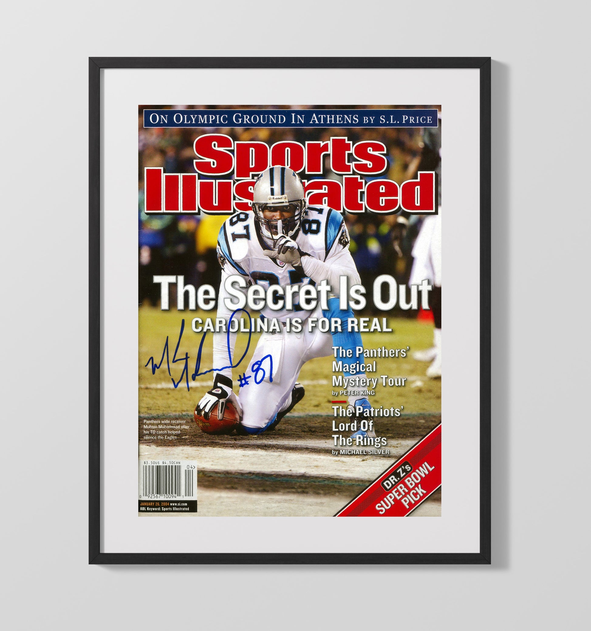 Muhsin Muhammad - the Secrets Out Vintage Football Wall Art - 16x20 Gallery Frame football decor