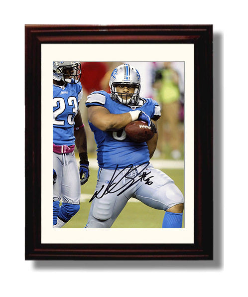 Ndamukong Suh - Detroit Football Defensive Lineman Carrying Ball After Turnover 8x10 Canvas vintage football wall art
