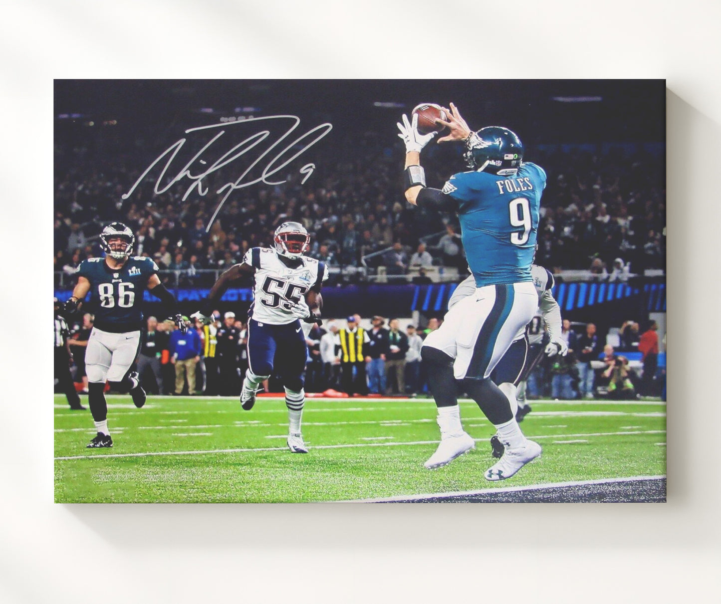 Nick Foles - Philadelphia Football Quarterback Game Close-Up Football Wall Art - football wall art print