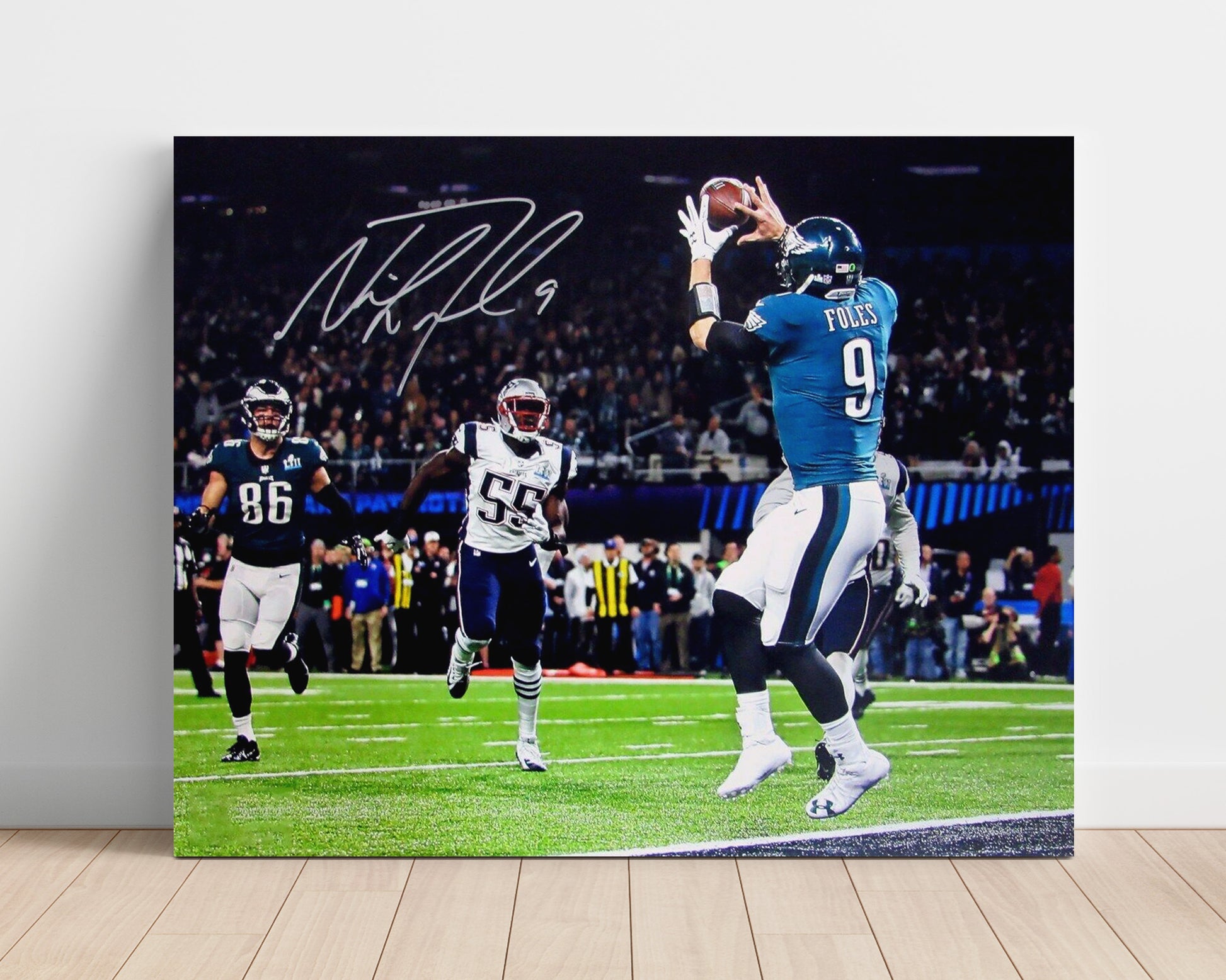 Nick Foles - Philadelphia Football Quarterback Game Close-Up Football Wall Art - football wall art print