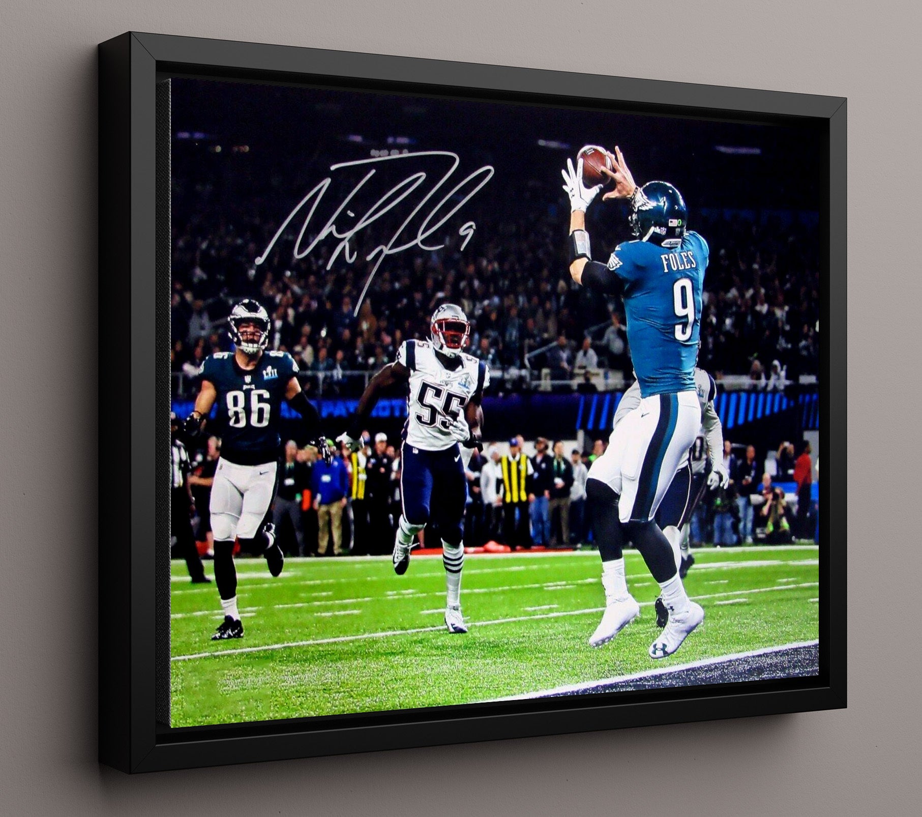 Nick Foles - Philadelphia Football Quarterback Game Close-Up Football Wall Art - football wall art print