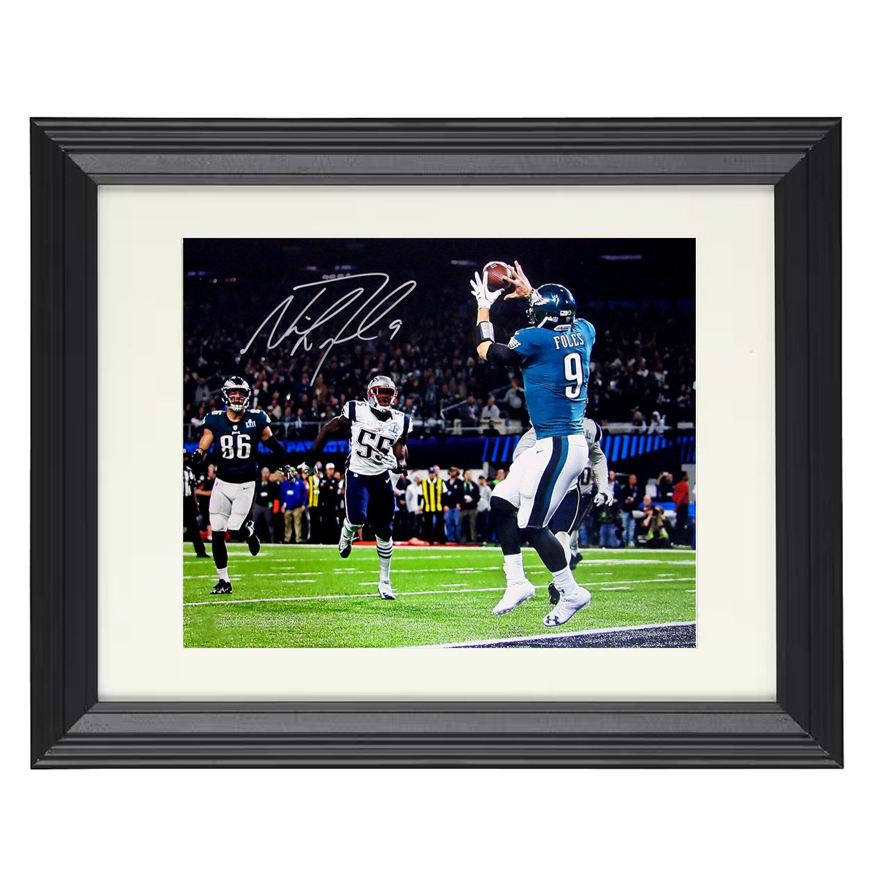 Nick Foles – Philadelphia QB Game Close-Up – 8x10 black beveled framed football wall art