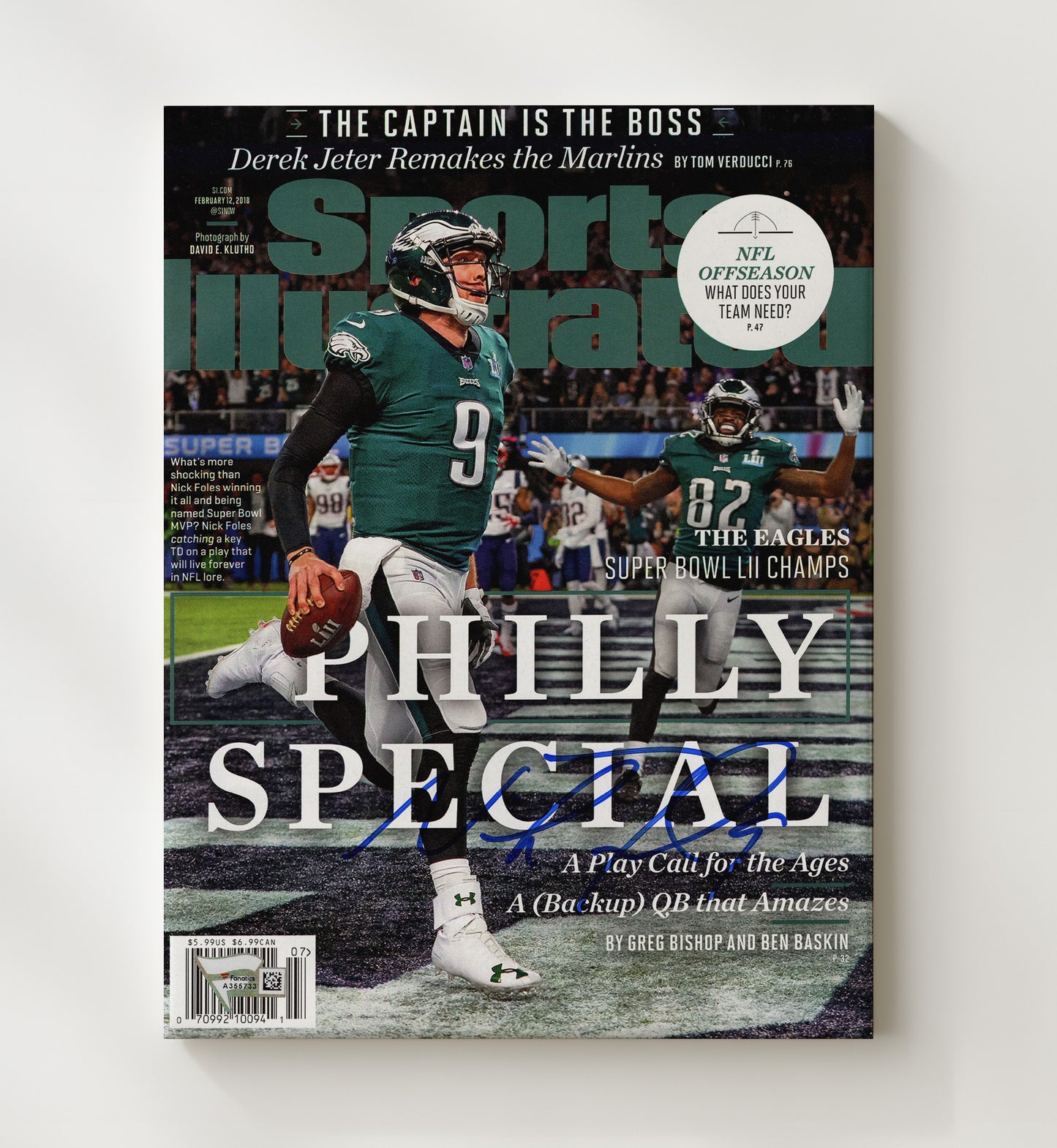 Nick Foles - Philly Special Vintage Football Wall Art - 20x24 Canvas football decor