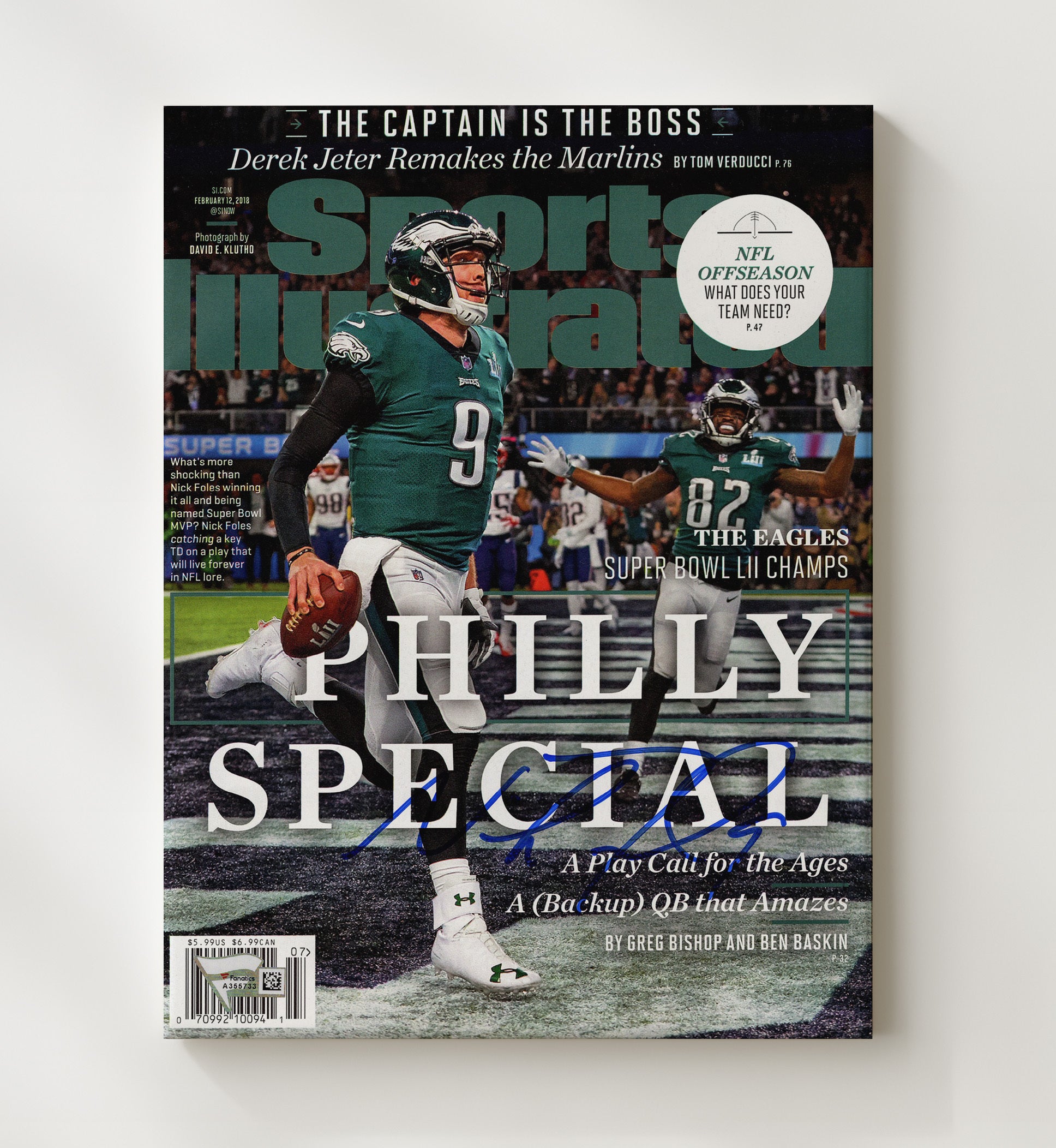 Nick Foles - Philly Special Vintage Football Wall Art - 20x24 Canvas football decor