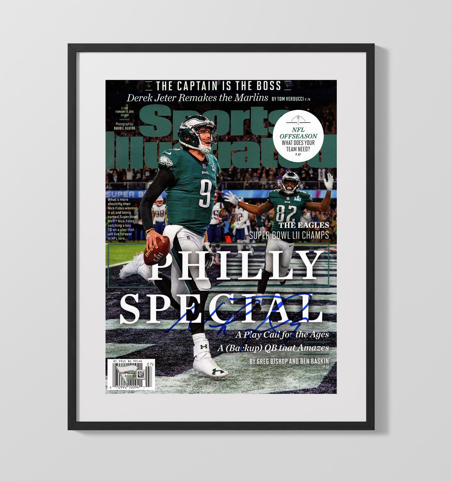 Nick Foles - Philly Special Vintage Football Wall Art - 16x20 Gallery Frame football decor