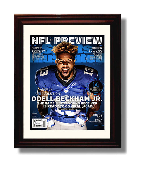 Odell Beckham Jr - New York Football NFL Preview Revolution Feature 2015 SI Cover 8x10 Canvas vintage football wall art