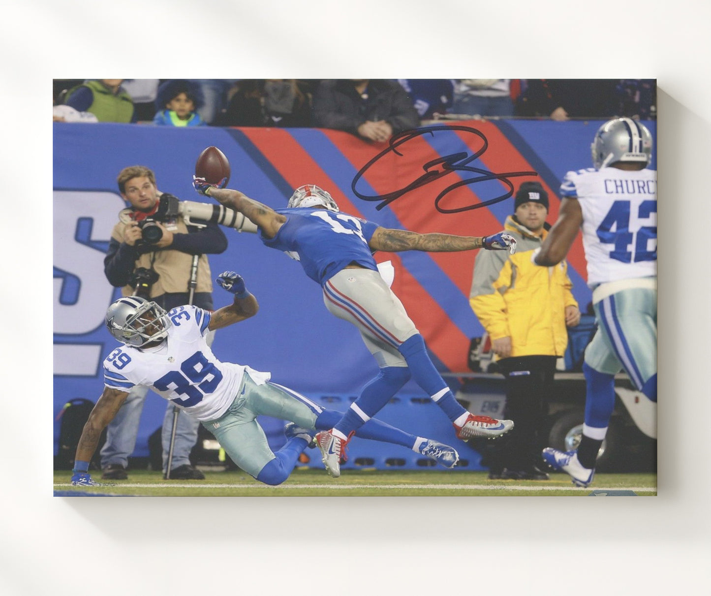 Odell Beckham Jr - One Handed Catch vs Dallas Football 2014 Football Wall Art - football wall art print