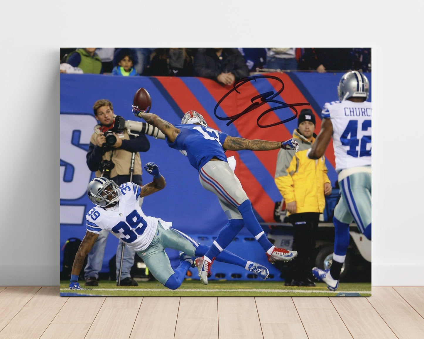 Odell Beckham Jr - One Handed Catch vs Dallas Football 2014 Football Wall Art - football wall art print