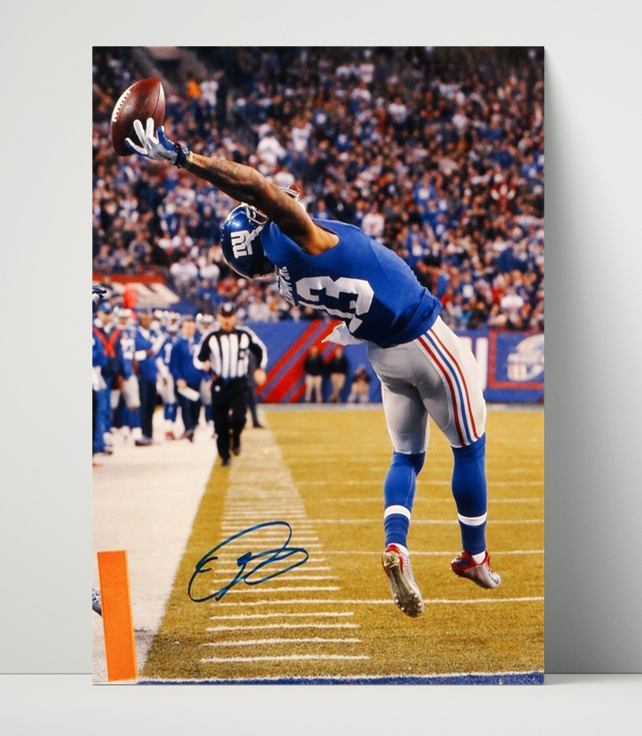 Odell Beckham Jr - the Catch Vintage Football Wall Art - 16x20 Unframed Print football decor