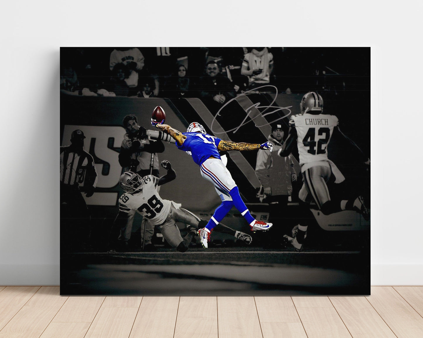 Odell Beckham Jr Giants - One Hand Wonder Football Wall Art - football wall art print