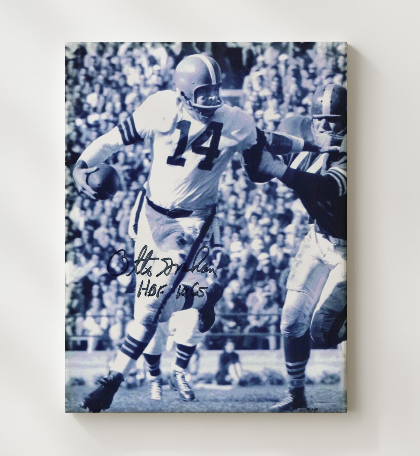 Otto Graham - Cleveland Football Quarterback Dropback Pass Hof 1965 Football Wall Art - football wall art print