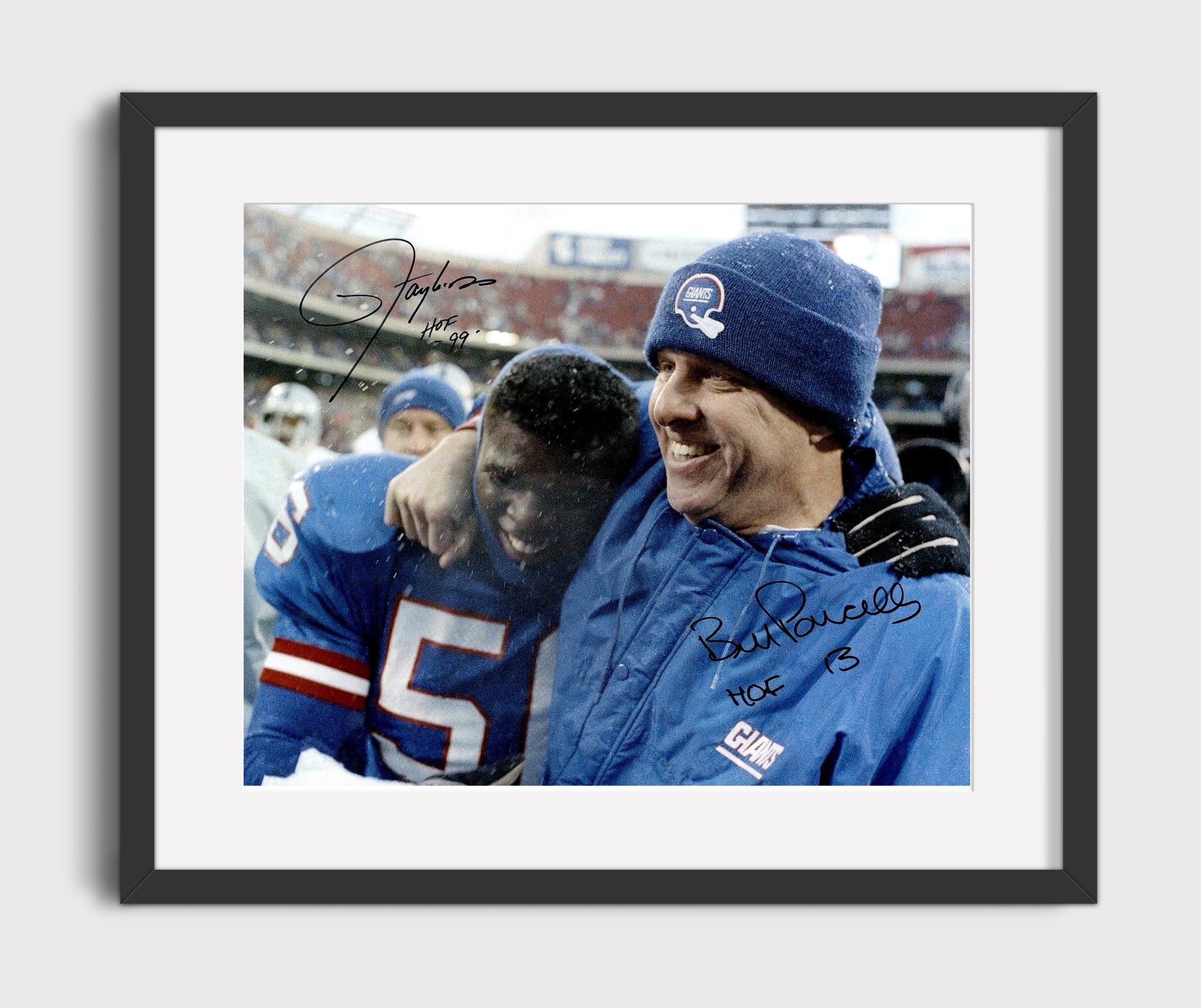 Parcells and Taylor - Giants Legends Football Wall Art - football wall art print