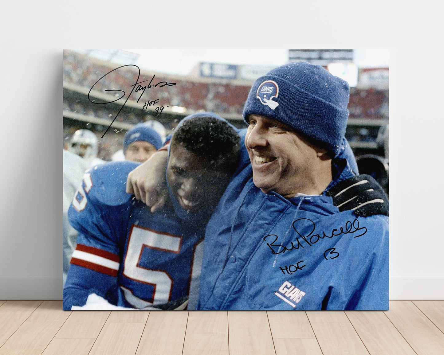 Parcells and Taylor - Giants Legends Football Wall Art - football wall art print