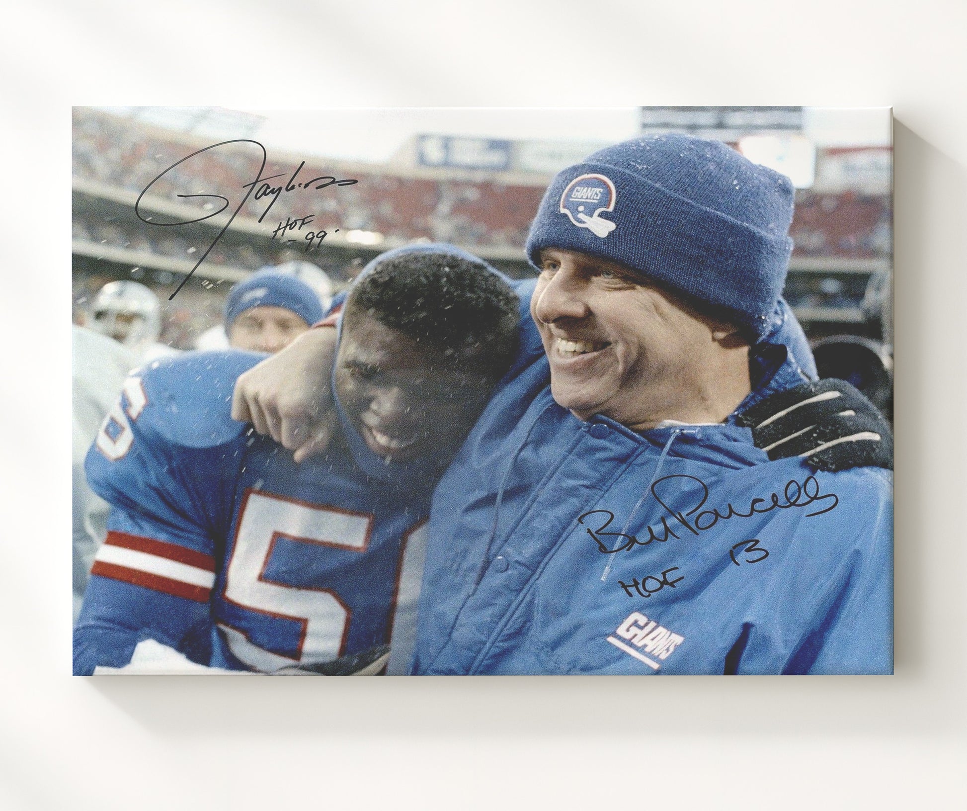 Parcells and Taylor - Giants Legends Football Wall Art - football wall art print