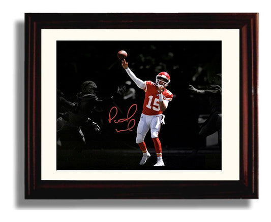 Patrick Mahomes - Kansas City Football Quarterback Throwing Pass 8x10 Canvas vintage football wall art