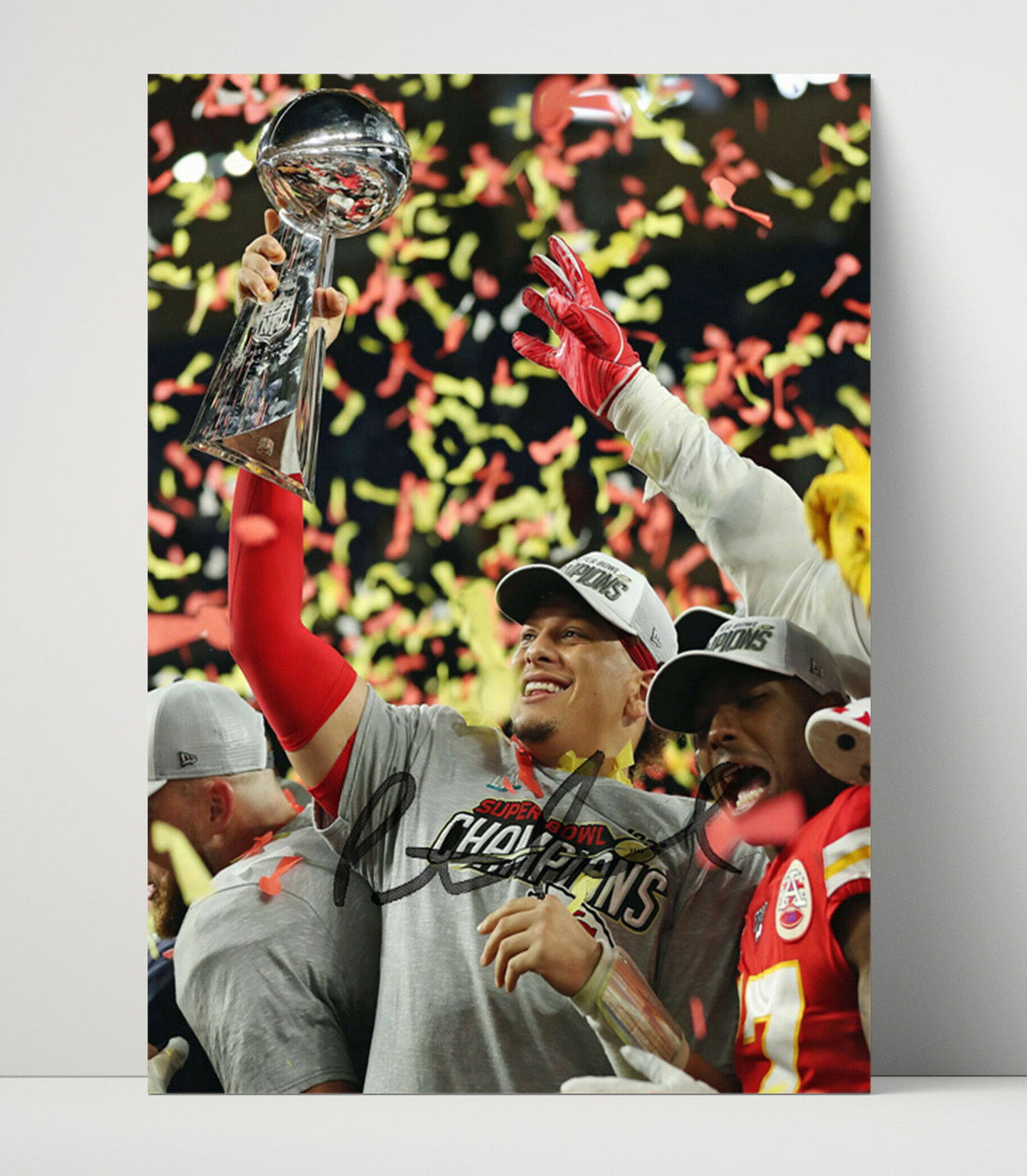Patrick Mahomes – Kansas City Football Trophy 2023 unframed football poster print