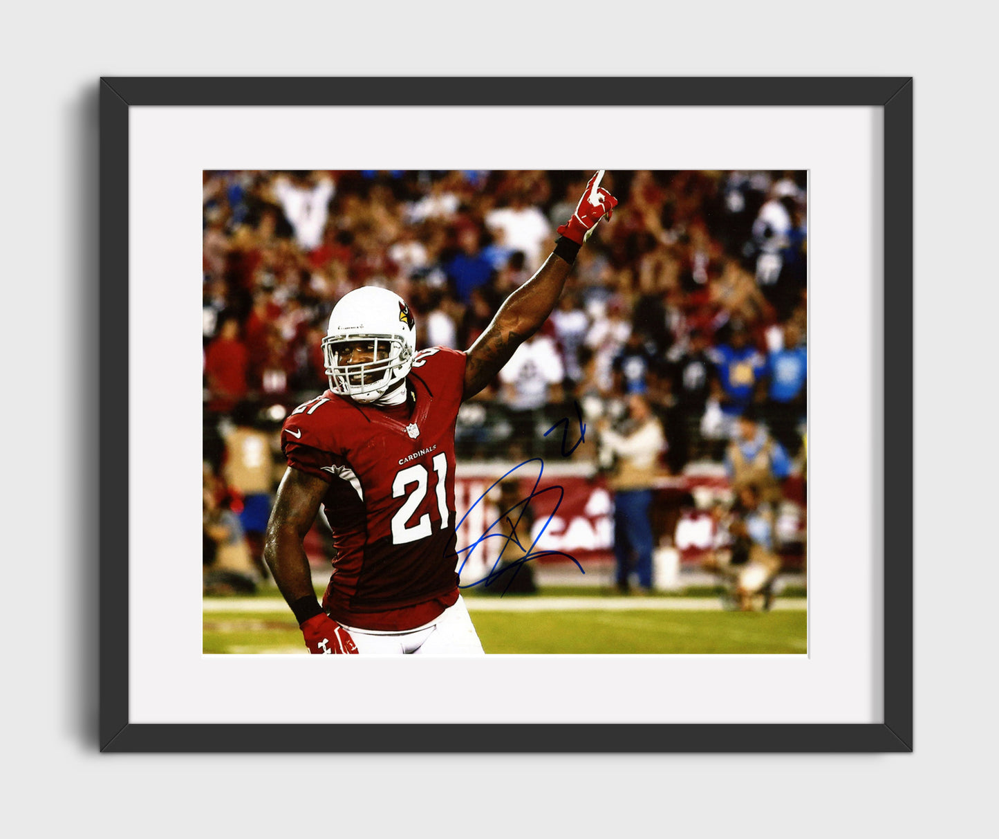 Patrick Peterson - Arizona Football Defensive Celebration Pointing Up Football Wall Art - football wall art print