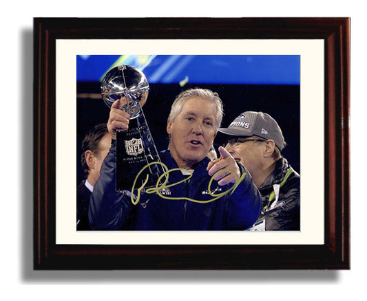 Pete Carroll Trophy - Victory Point football wall art 8x10 Beveled Frame
