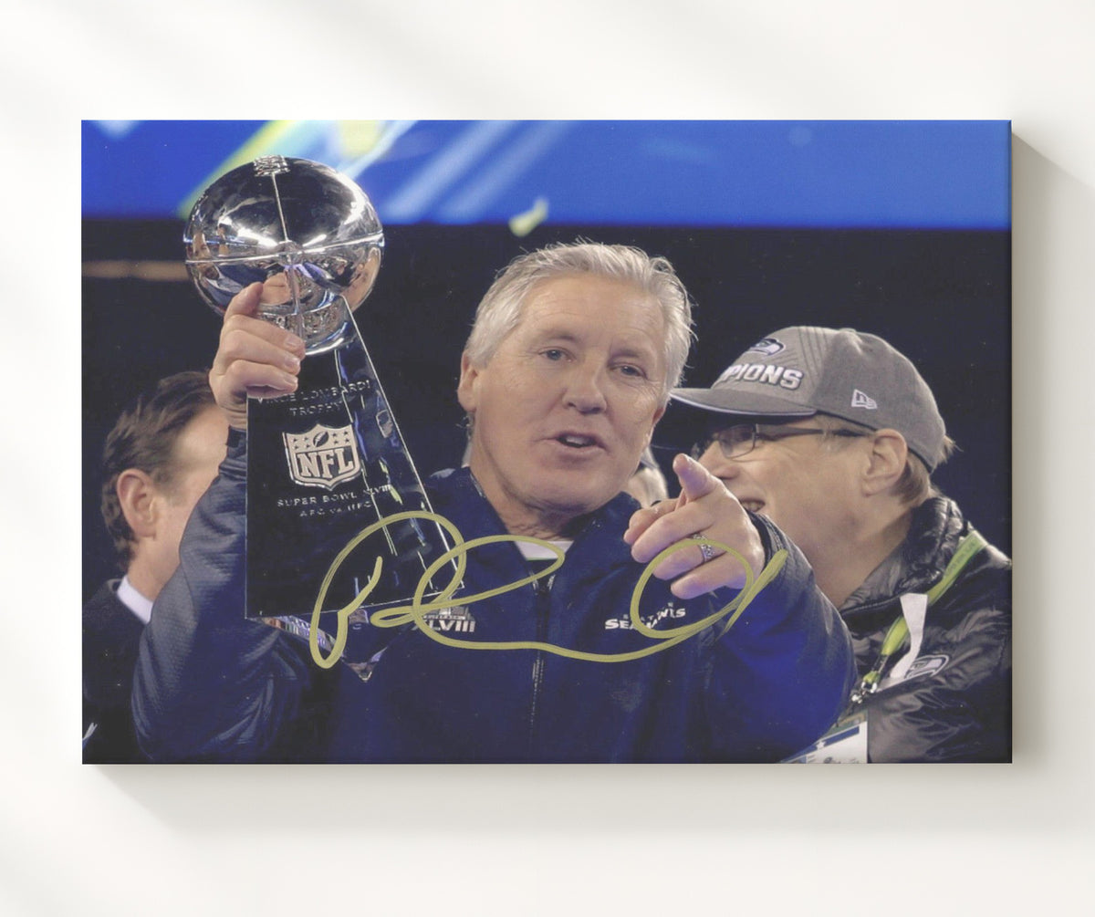 Pete Carroll Trophy - Victory Point football wall art 20x24 Canvas