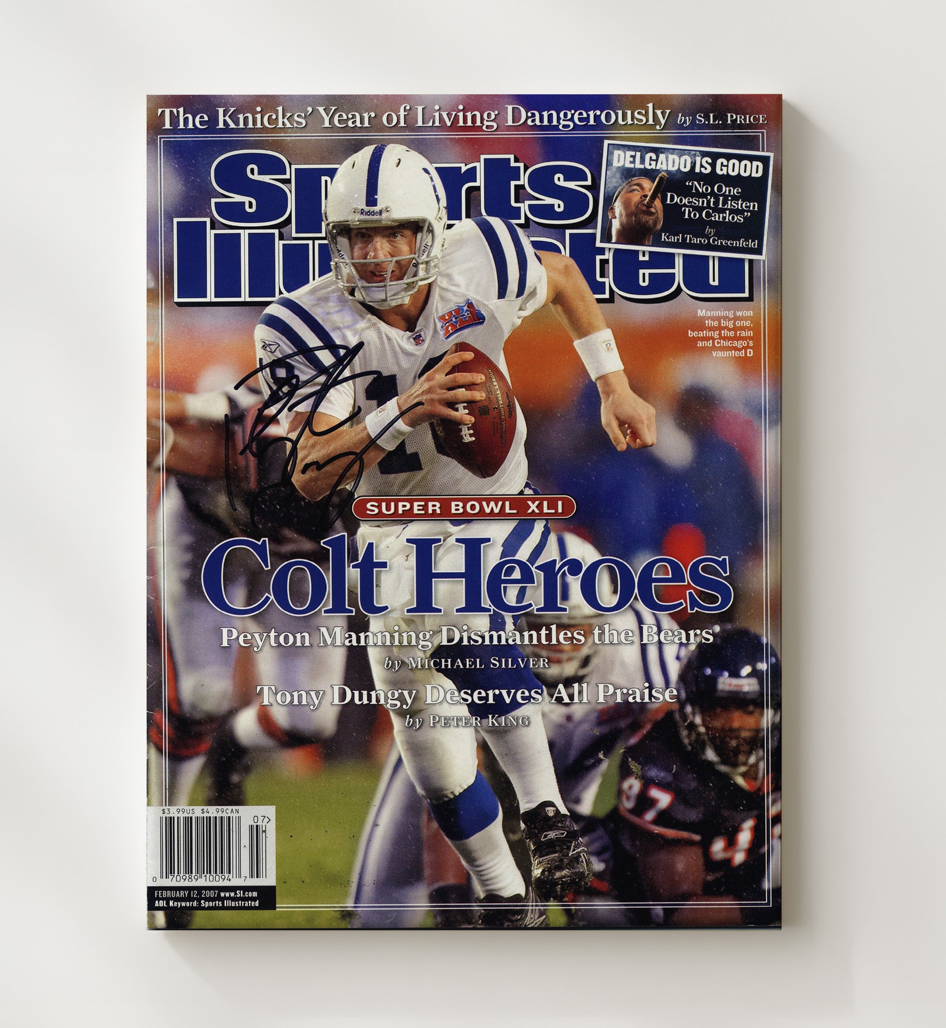 Peyton Manning - Indianapolis Football Super Bowl Xli Colts Heroes 2007 SI Cover Football Wall Art - football wall art print