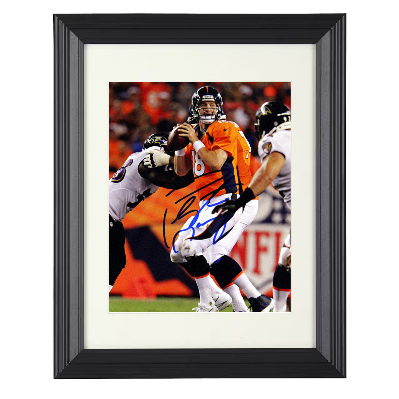 Peyton Manning – Sheriff in Command Image – 8x10 black beveled framed football wall art