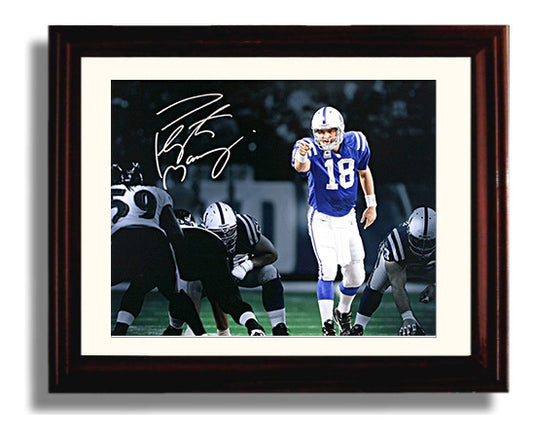 Peyton Manning Colts - Play Caller football wall art 8x10 Beveled Frame