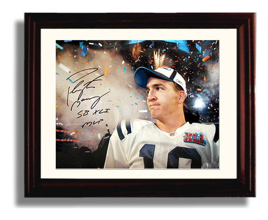 Peyton Manning SB XLI MVP - Confetti Glory football wall art 8x10 Beveled Frame