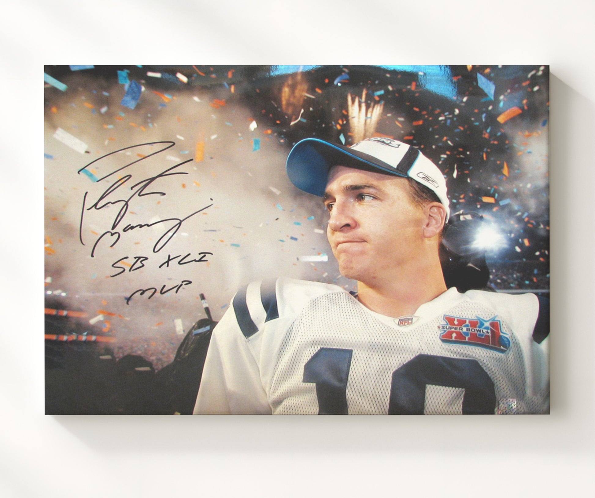 Peyton Manning Sb Xli Mvp - Confetti Glory Football Wall Art - football wall art print