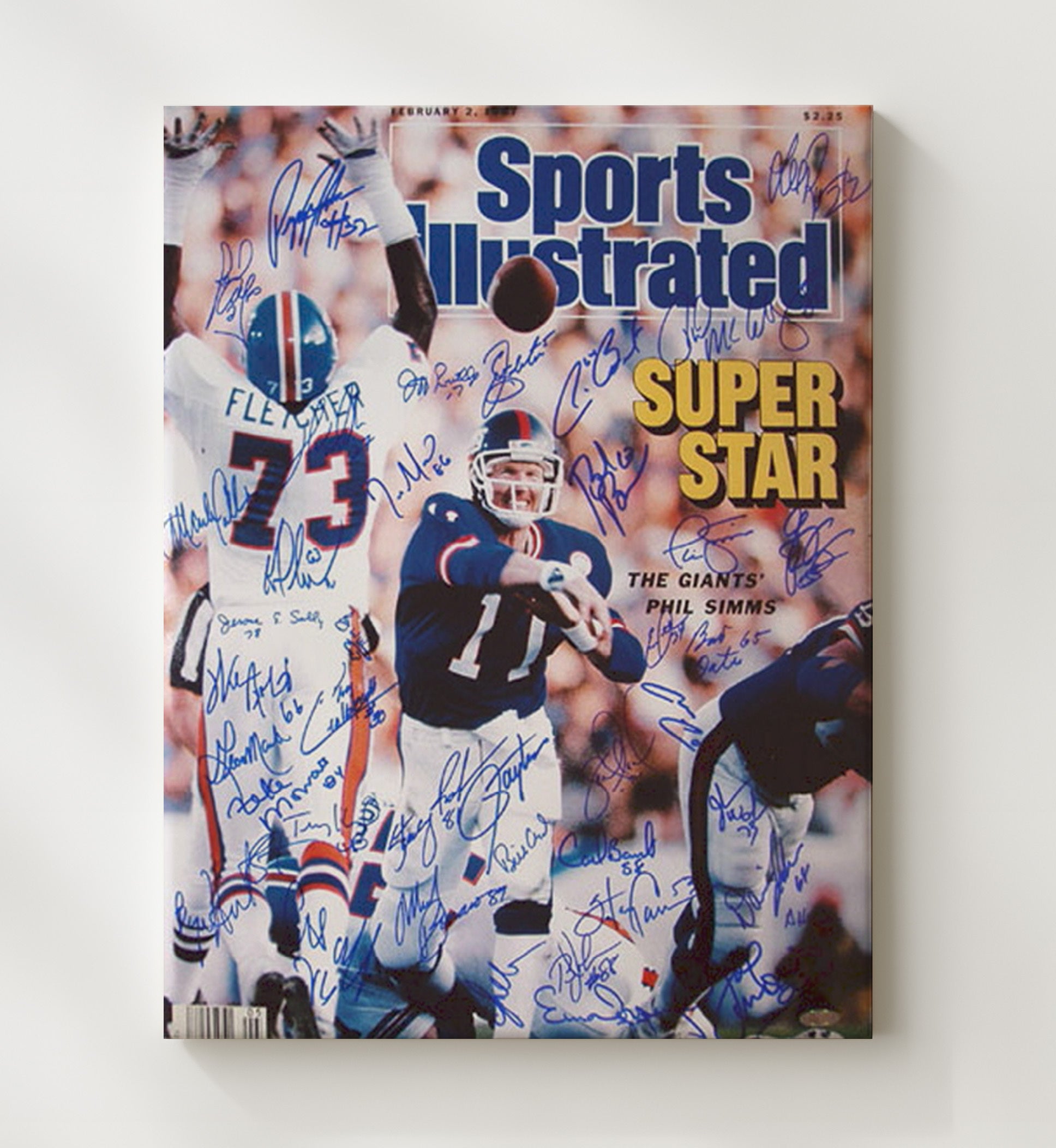 Phil Simms - New York Football Super Star Quarterback Feature 1987 SI Cover Football Wall Art - football wall art print