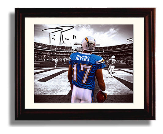 Philip Rivers Chargers - Endzone Focus football wall art 8x10 Beveled Frame