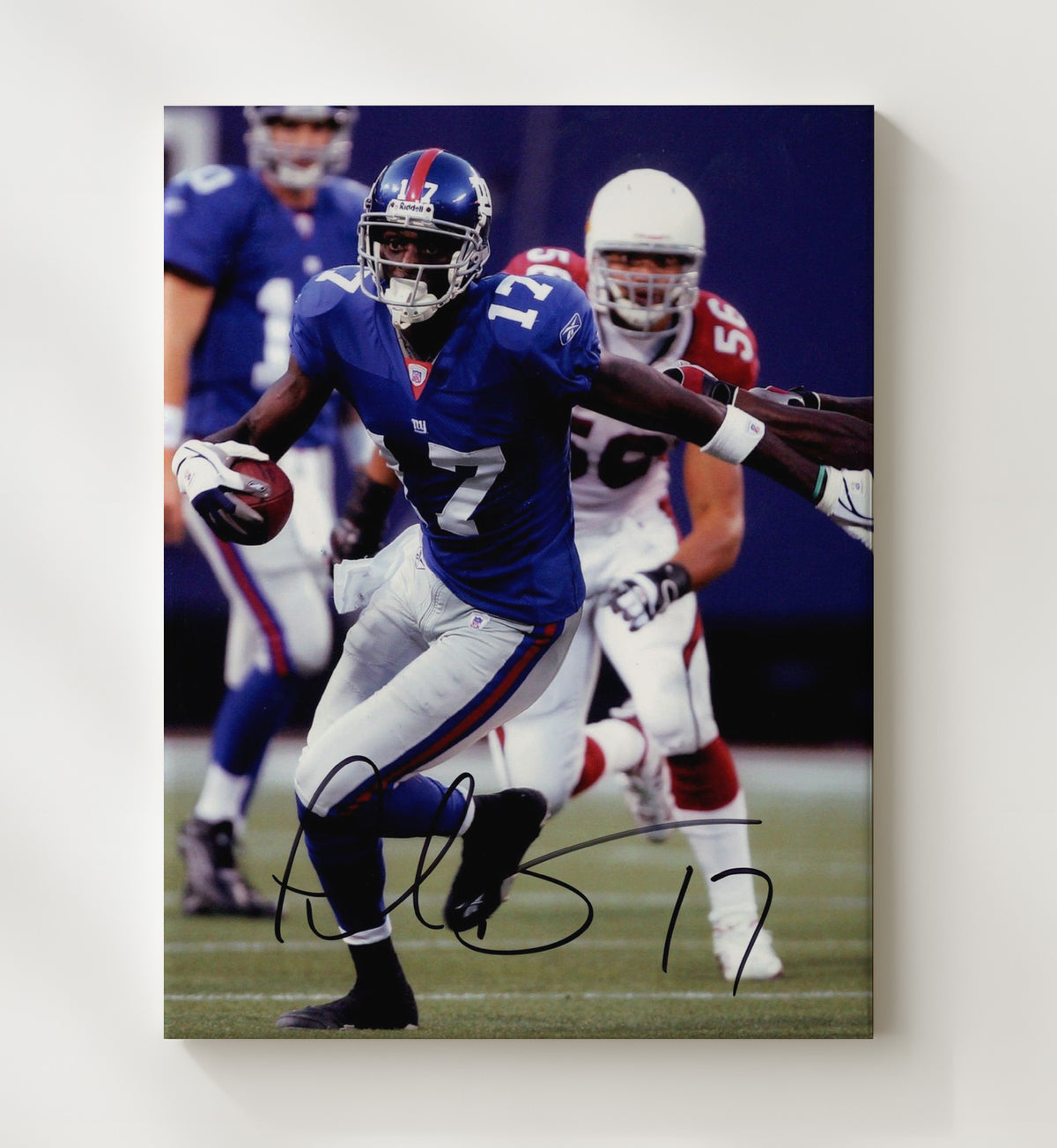 Plaxico Burress - New York football Receiver Running With Ball Open Field football wall art 20x24 Canvas