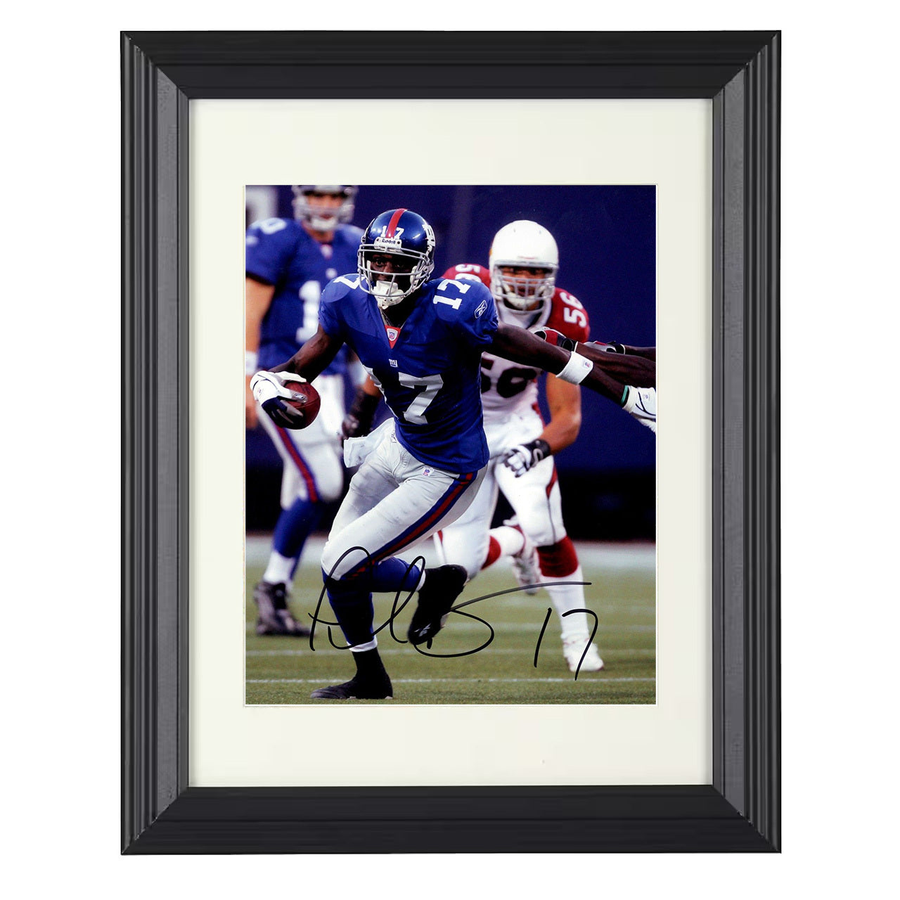 Plaxico Burress – New York Ball Open Field – 8x10 black beveled framed football wall art