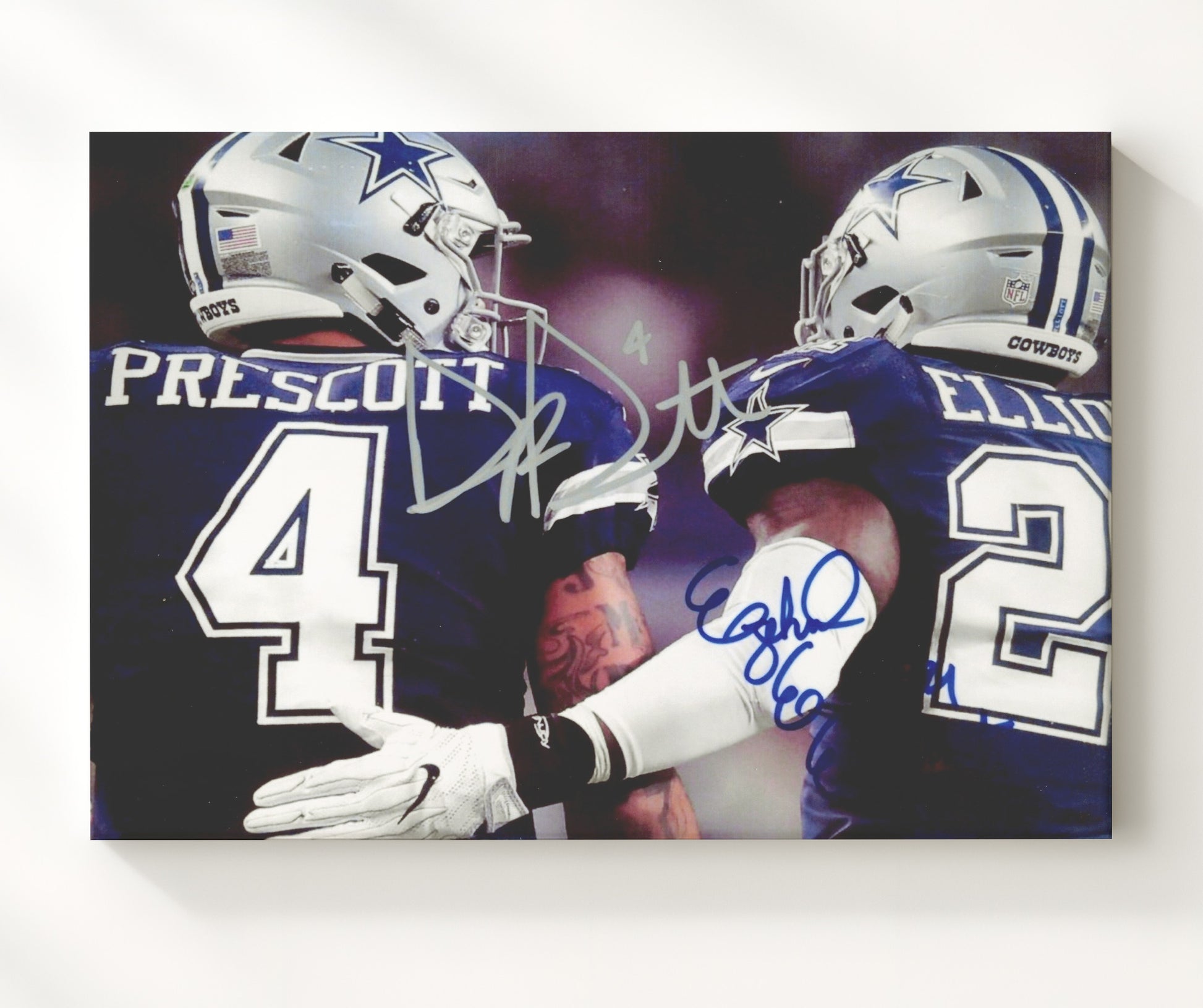 Prescott and Elliott - Cowboys Brotherhood Football Wall Art - football wall art print