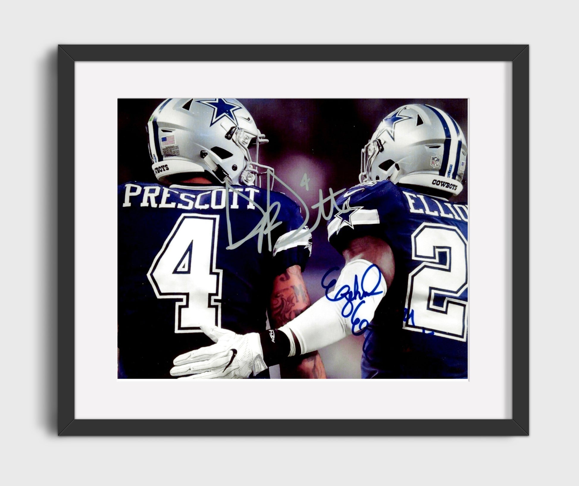 Prescott and Elliott - Cowboys Brotherhood Football Wall Art - football wall art print
