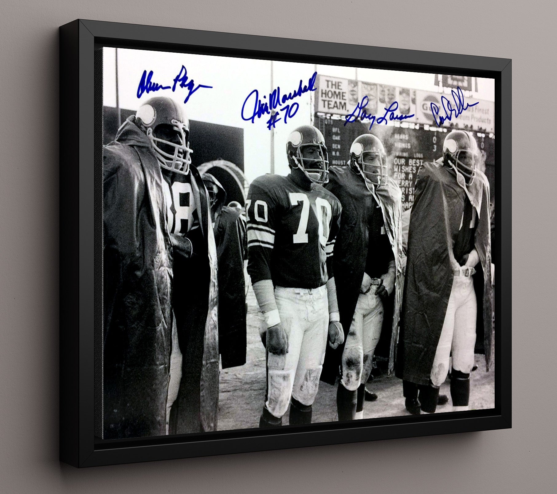 Purple People Eaters - Defensive Wall football wall art 16x20 Framed Canvas