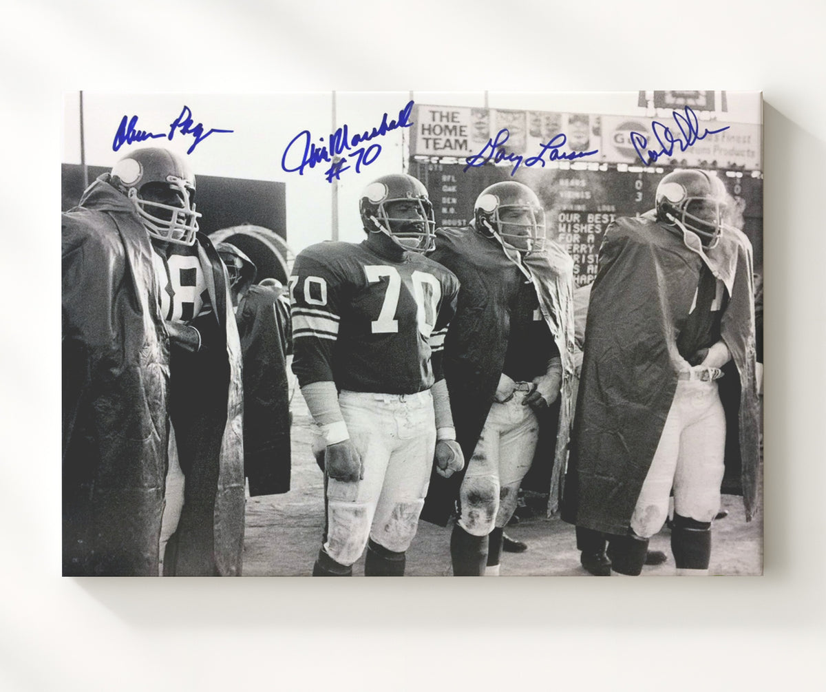 Purple People Eaters - Defensive Wall football wall art 20x24 Canvas