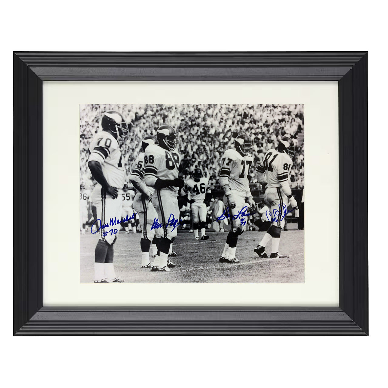 Purple People Eaters – Vikings Wall of Fame – 8x10 black beveled framed football wall art