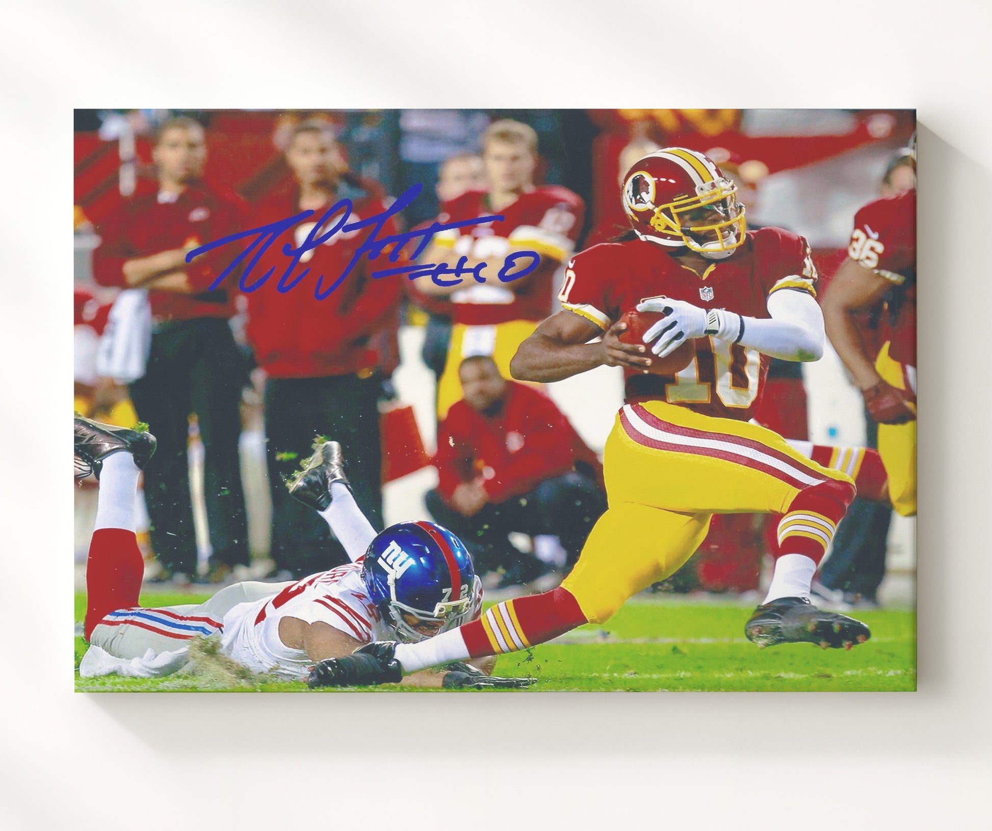 RGIII - Rookie Flash and Dash football wall art 20x24 Canvas
