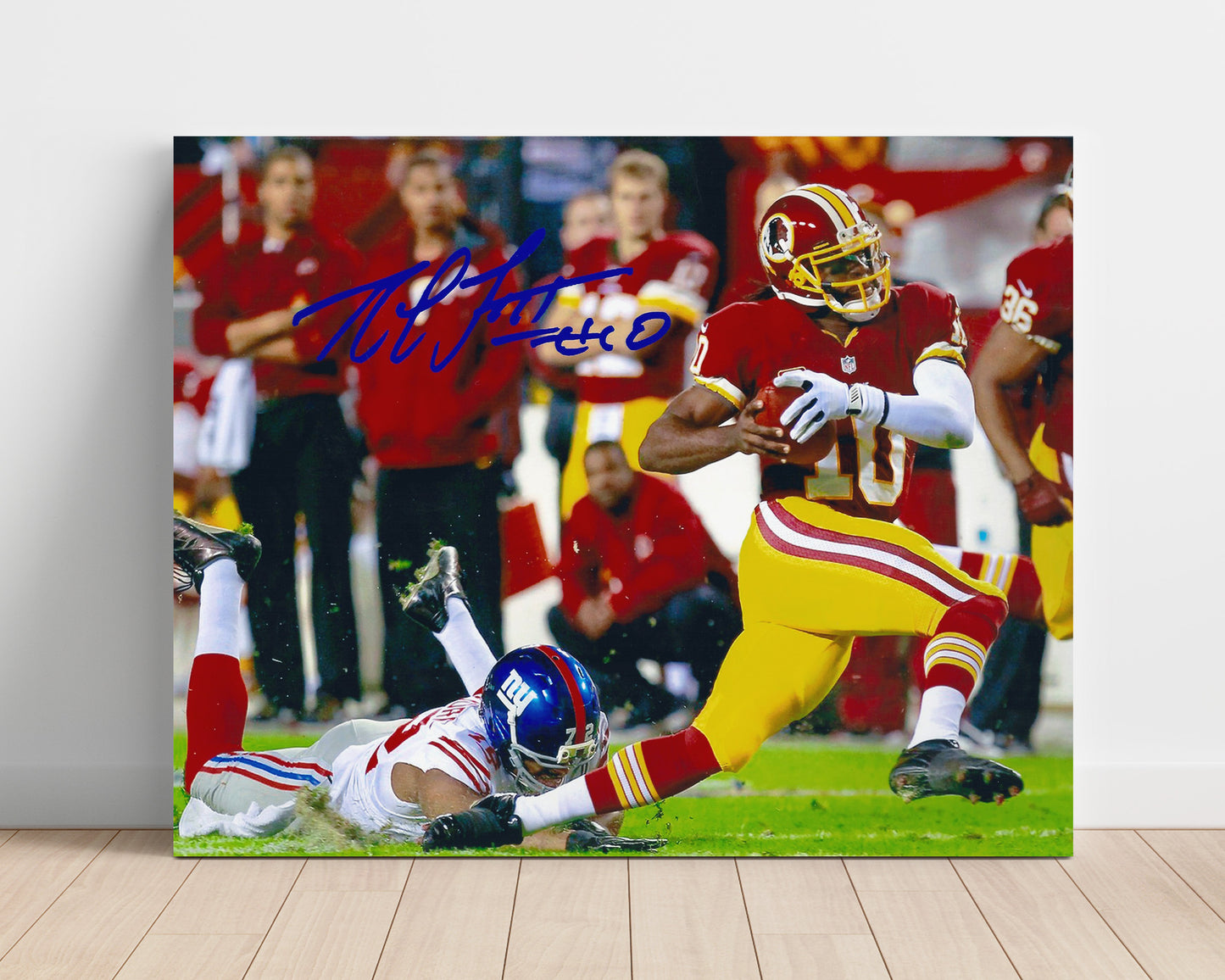 RGIII - Rookie Flash and Dash football wall art 16x20 Unframed Print