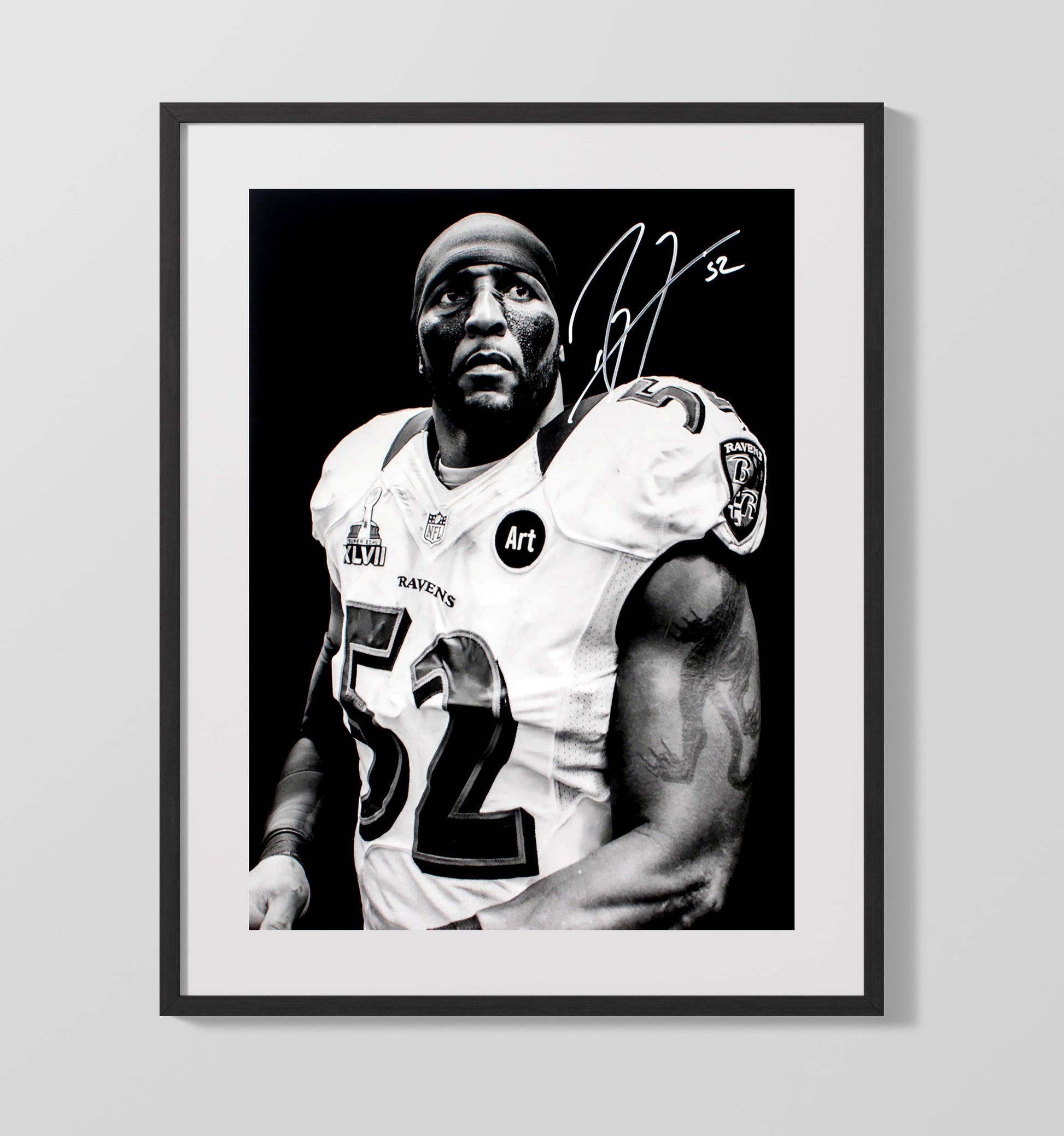 Ray Lewis - Baltimore Football Linebacker Portrait Football Wall Art - football wall art print