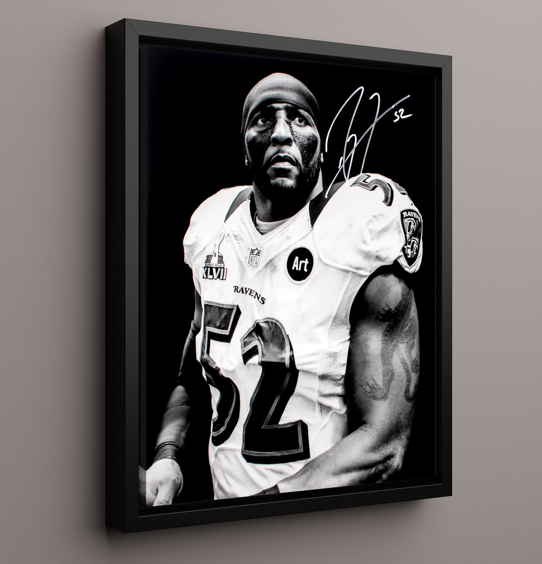 Ray Lewis - Baltimore Football Linebacker Portrait Football Wall Art - football wall art print