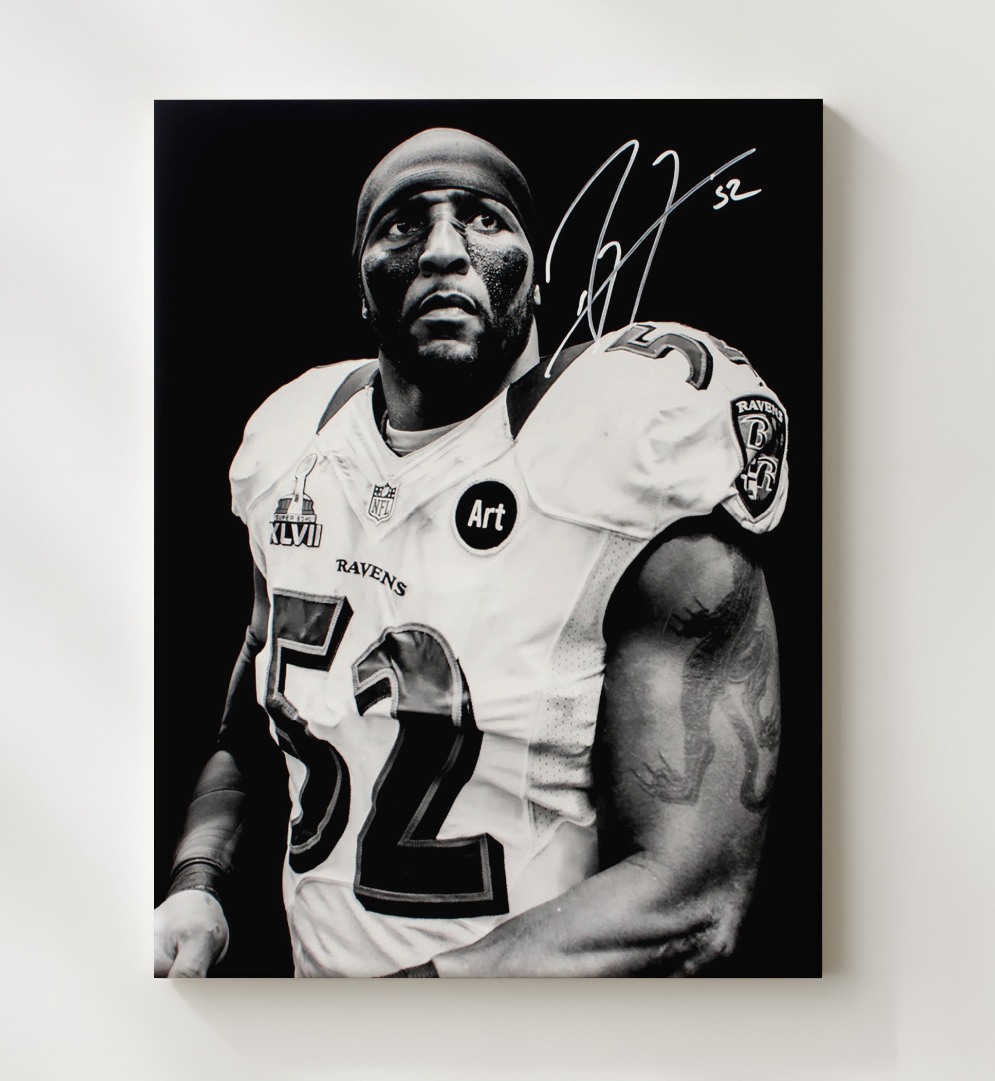 Ray Lewis - Baltimore football Linebacker Photograph football wall art 20x24 Canvas