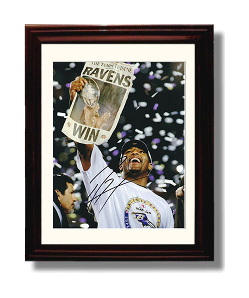 Ray Lewis - Dance of Dominance football wall art 8x10 Beveled Frame